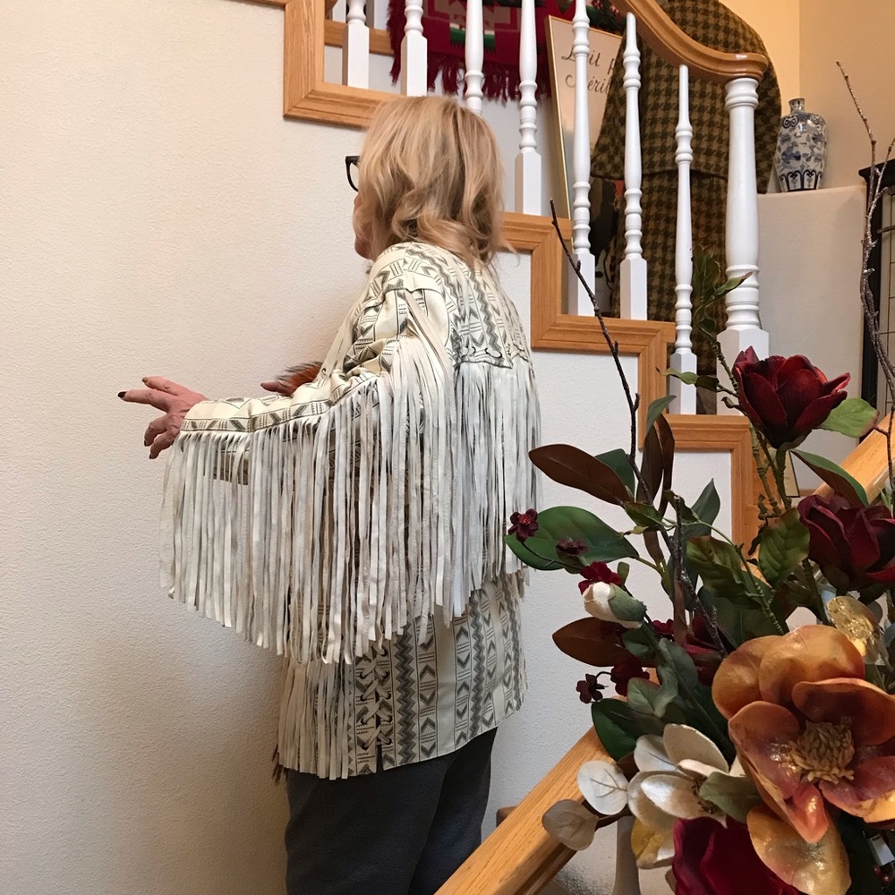 Lina Lee Hand Tooled Leather Jacket Beverly Hills… - image 1